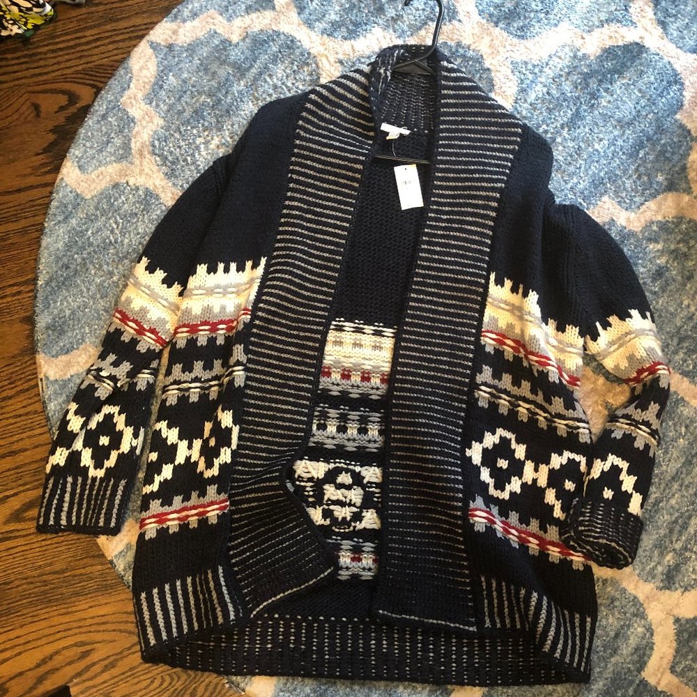 Gap Fairisle navy cardigan